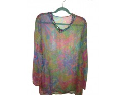 Handmade Chiffon Tunic "Rainbow"..ON SALE!
